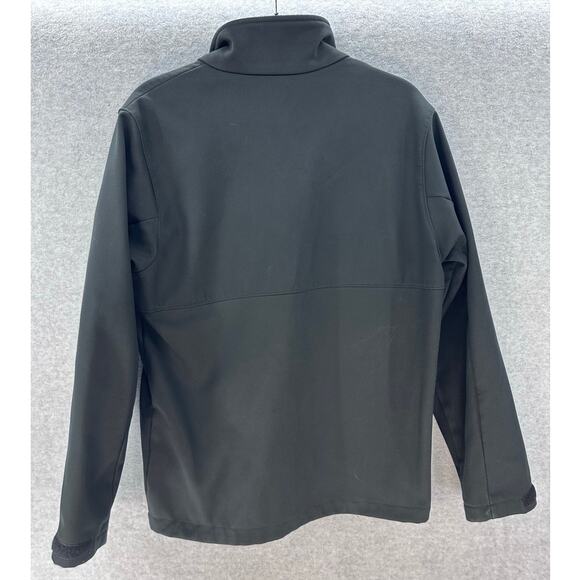 Columbia Men's sz M Ascender Soft Shell Black Full Zip Jacket WM6044 Hiking Work - Picture 2 of 9
